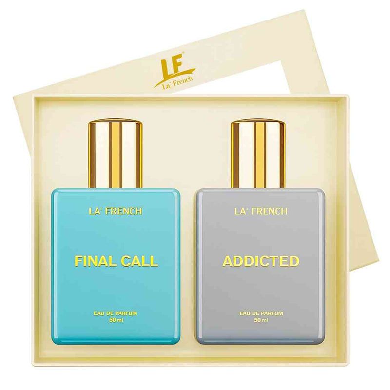 La French Final Call & Addicted Unisex Luxury Perfume Gift Set 50ml X 2 Pcs