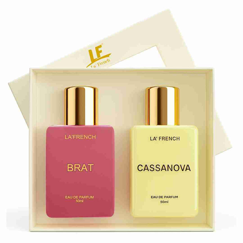 La French Brat & Cassanova Premium Unisex Perfume Gift Set Combo 50ml