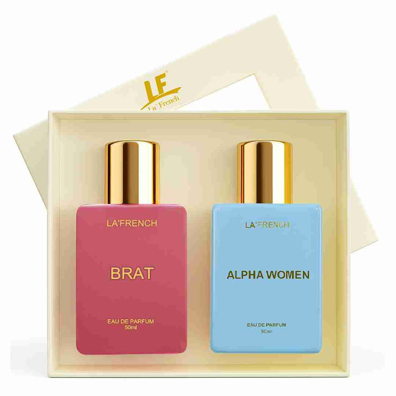La French Brat & Alpha Women Luxury Unisex Perfume Gift Set 50ml X 2 Pcs