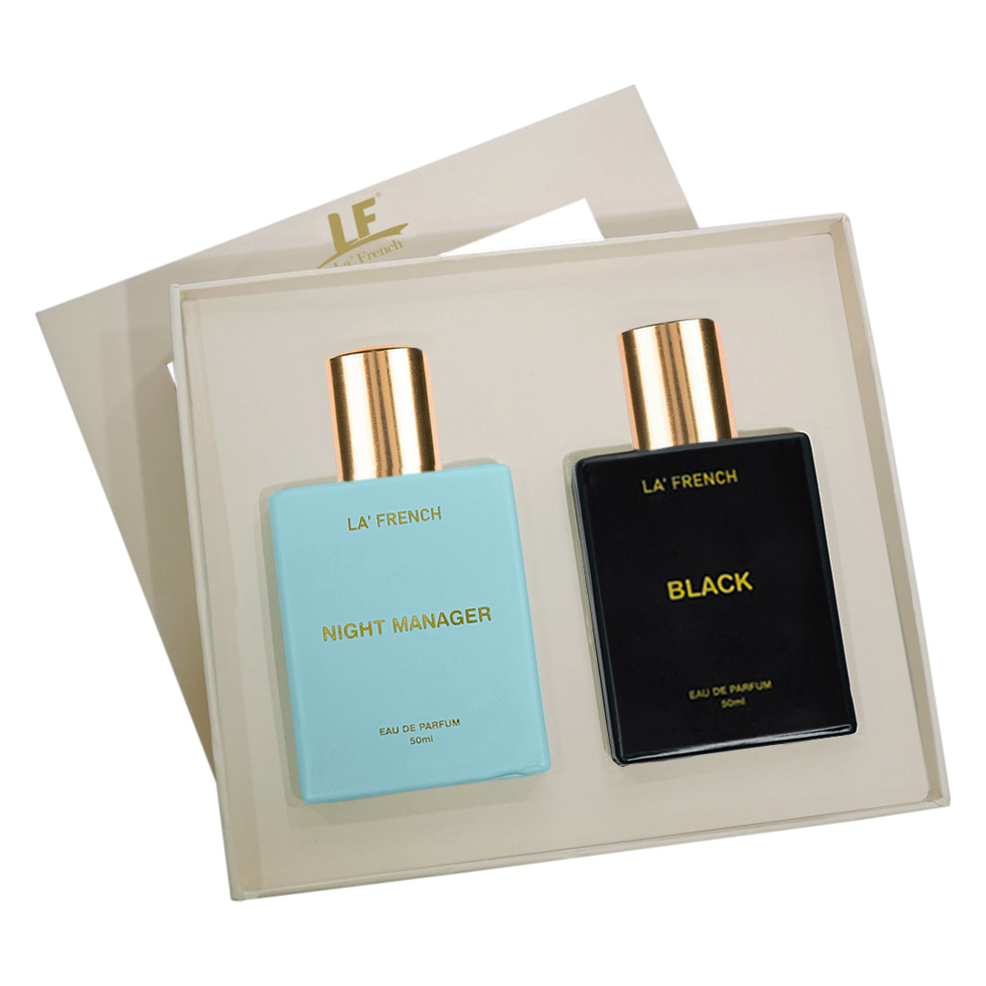Night Manager & Black Premium Unisex Perfume Gift Set Combo 50ml X 2 Pcs