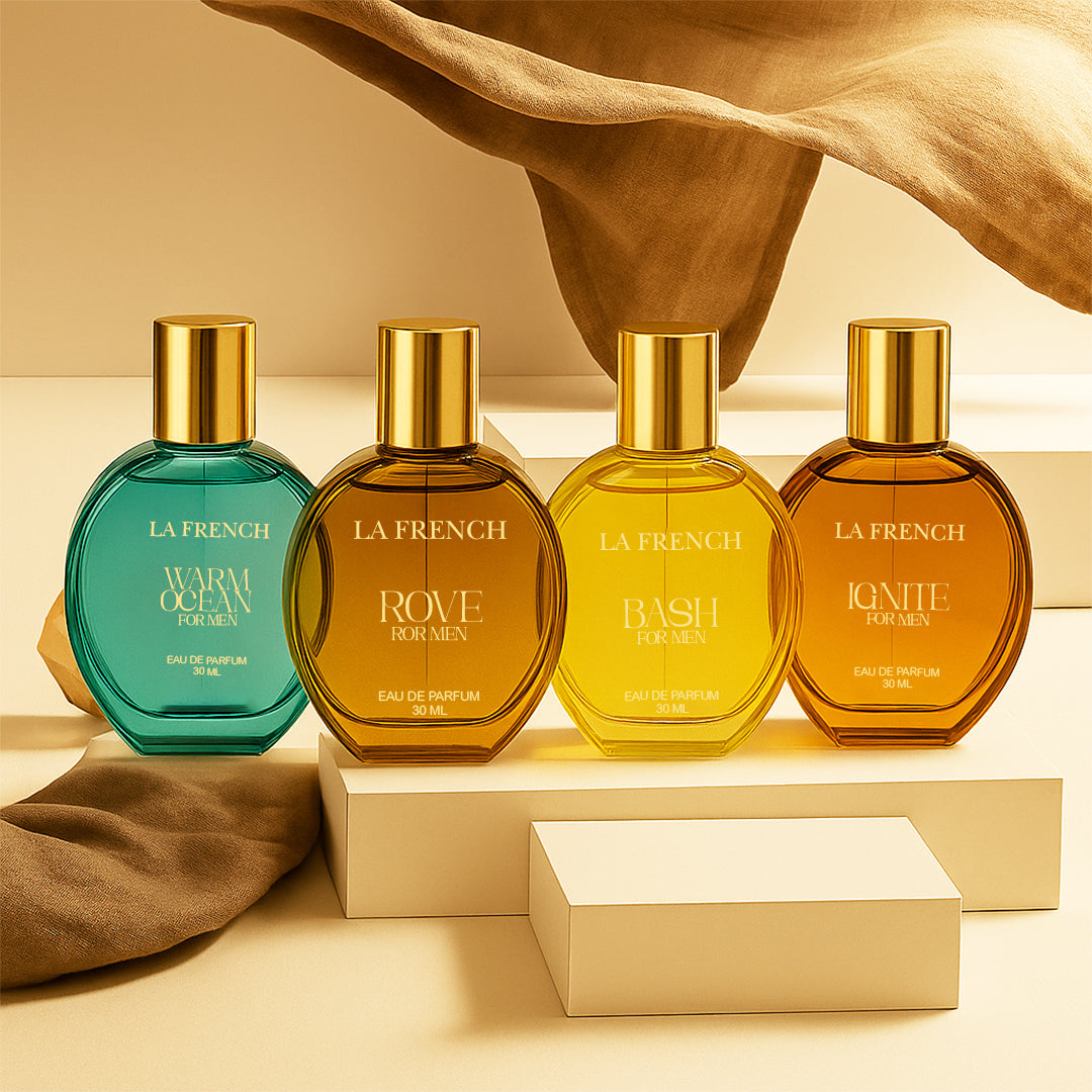 Luxury Perfume Gift Set for Men 4x30ml - Ignite | Warm Ocean | Rove | Bash