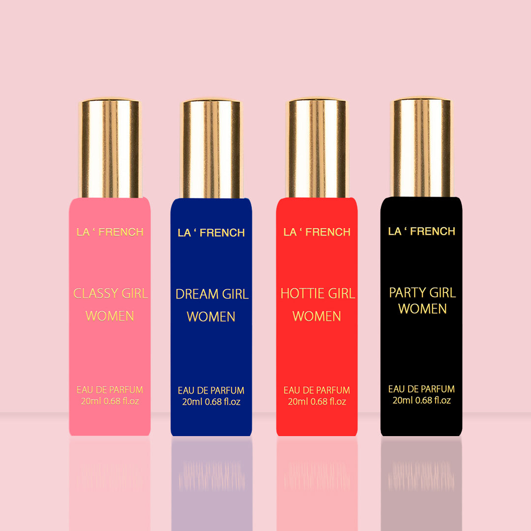 Luxury Perfume Gift Set For Her 4x20ml - Party Girl | Classy Girl | Hottie Girl | Dream Girl
