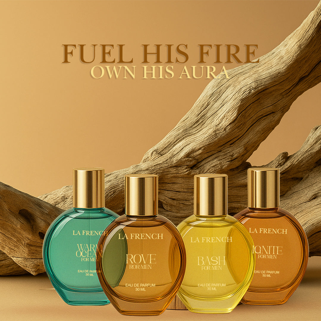 Luxury Perfume Gift Set for Men 4x30ml - Ignite | Warm Ocean | Rove | Bash