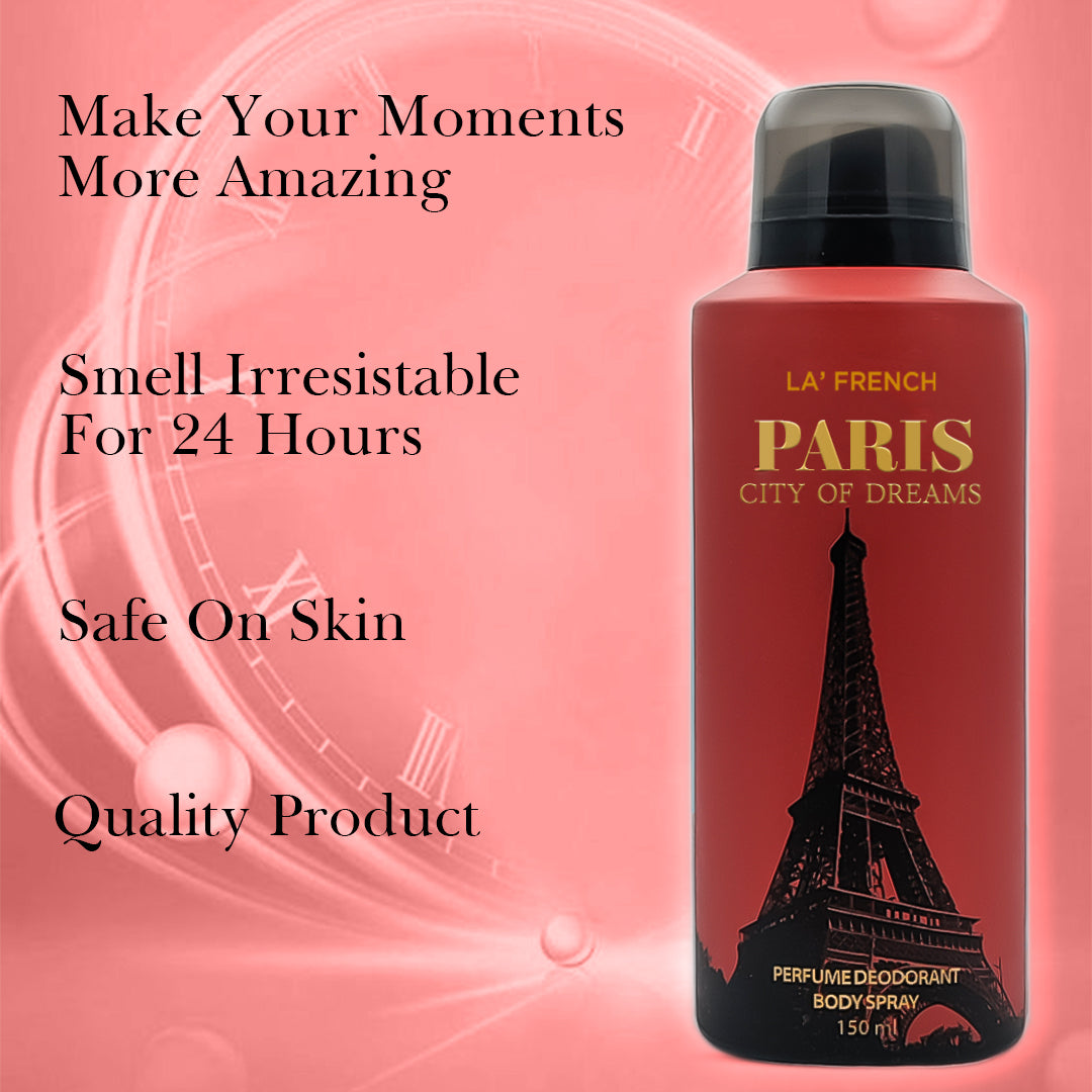 Paris Combo Deodorant Perfume - 150 ml (Pack of 2)
