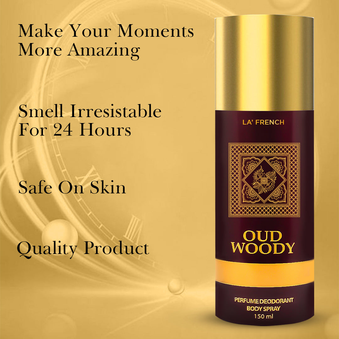 Oud Woody Combo Deodorant Perfume - 150 ml (Pack of 2)