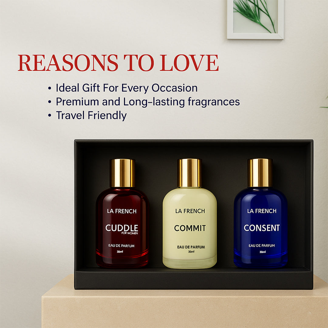 Perfume Gift Set for Women 3x30ml - Cuddle | Commit | Consent