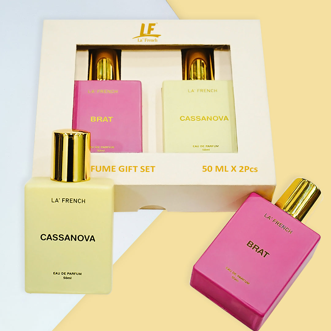 Brat & Cassanova Premium Unisex Perfume Gift Set Combo 50ml X 2 Pcs
