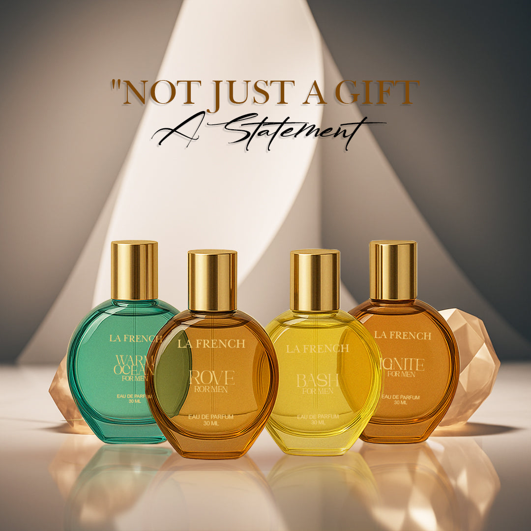Luxury Perfume Gift Set for Men 4x30ml - Ignite | Warm Ocean | Rove | Bash