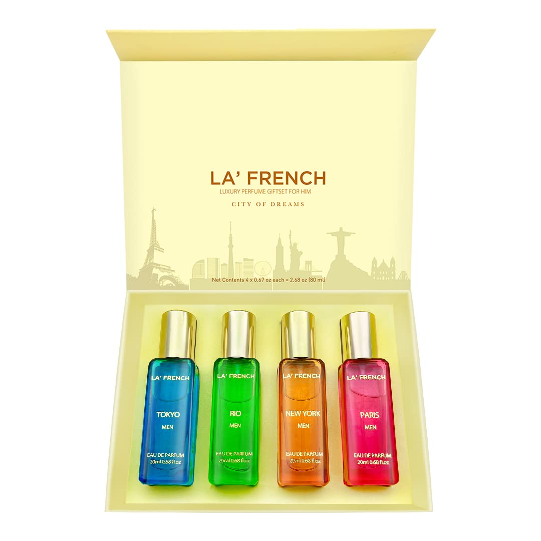 LF City of Dream Luxury Perfume Gift For Men Set 4x20ml - Tokyo | Rio | New York | Paris