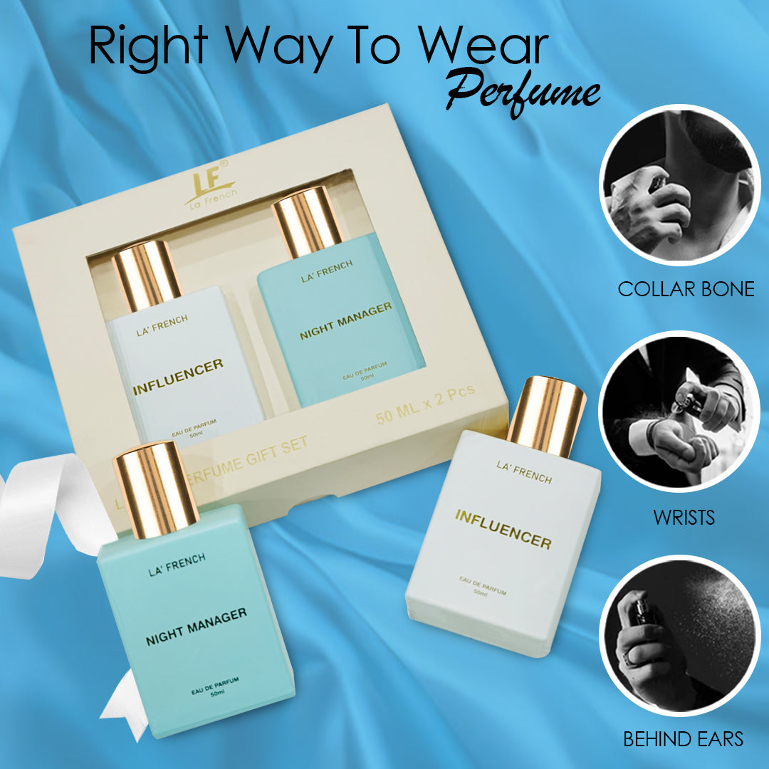 Influencer & Night Manager Luxury Unisex Perfume Gift Set 50ml X 2 Pcs
