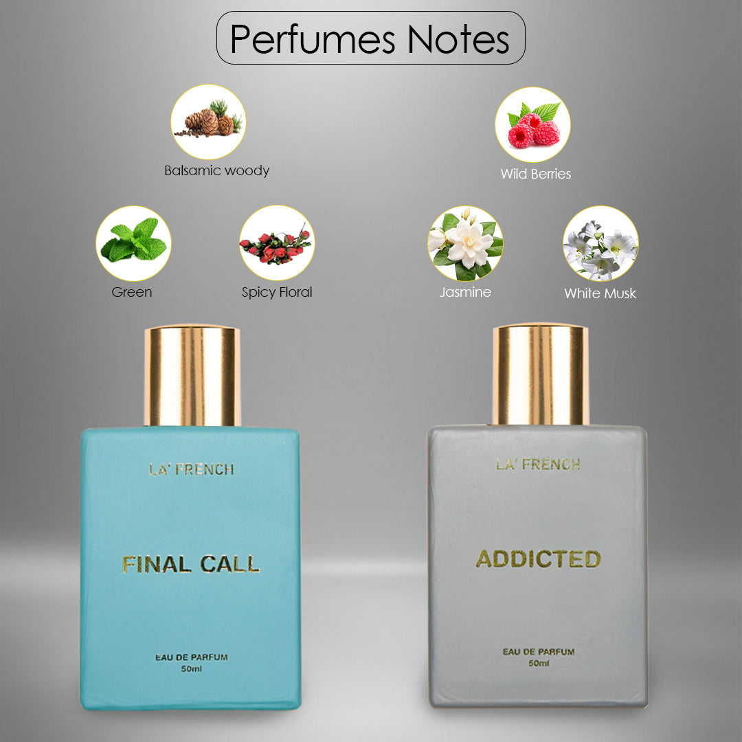 Final Call & Addicted Unisex Luxury Perfume Gift Set 50ml X 2 Pcs