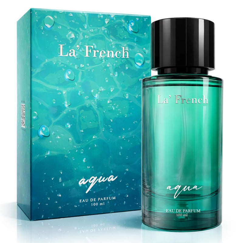 La French Aqua Perfume for Men & Women 100ml | Long Lasting Fresh Aquatic Fragrance | Premium Unisex Eau De Parfum | Clean & Refreshing Daily Wear Scent