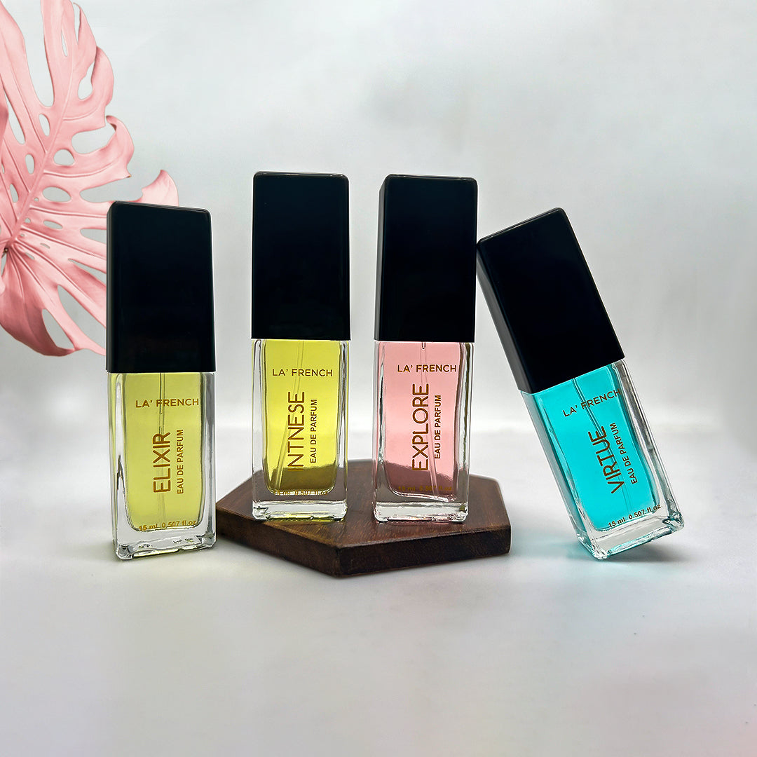 LF Perfume Gift Set for Men & Women 4x15ml - Elixir | Explore | Intense | Virtue