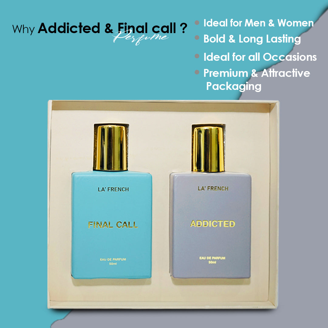 Final Call & Addicted Unisex Luxury Perfume Gift Set 50ml X 2 Pcs