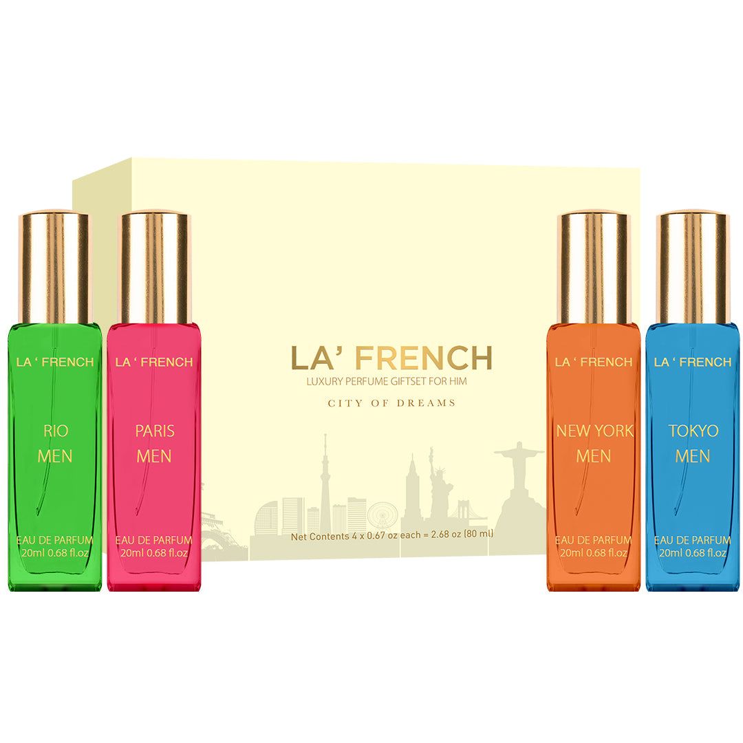 LF City of Dream Luxury Perfume Gift For Men Set 4x20ml - Tokyo | Rio | New York | Paris
