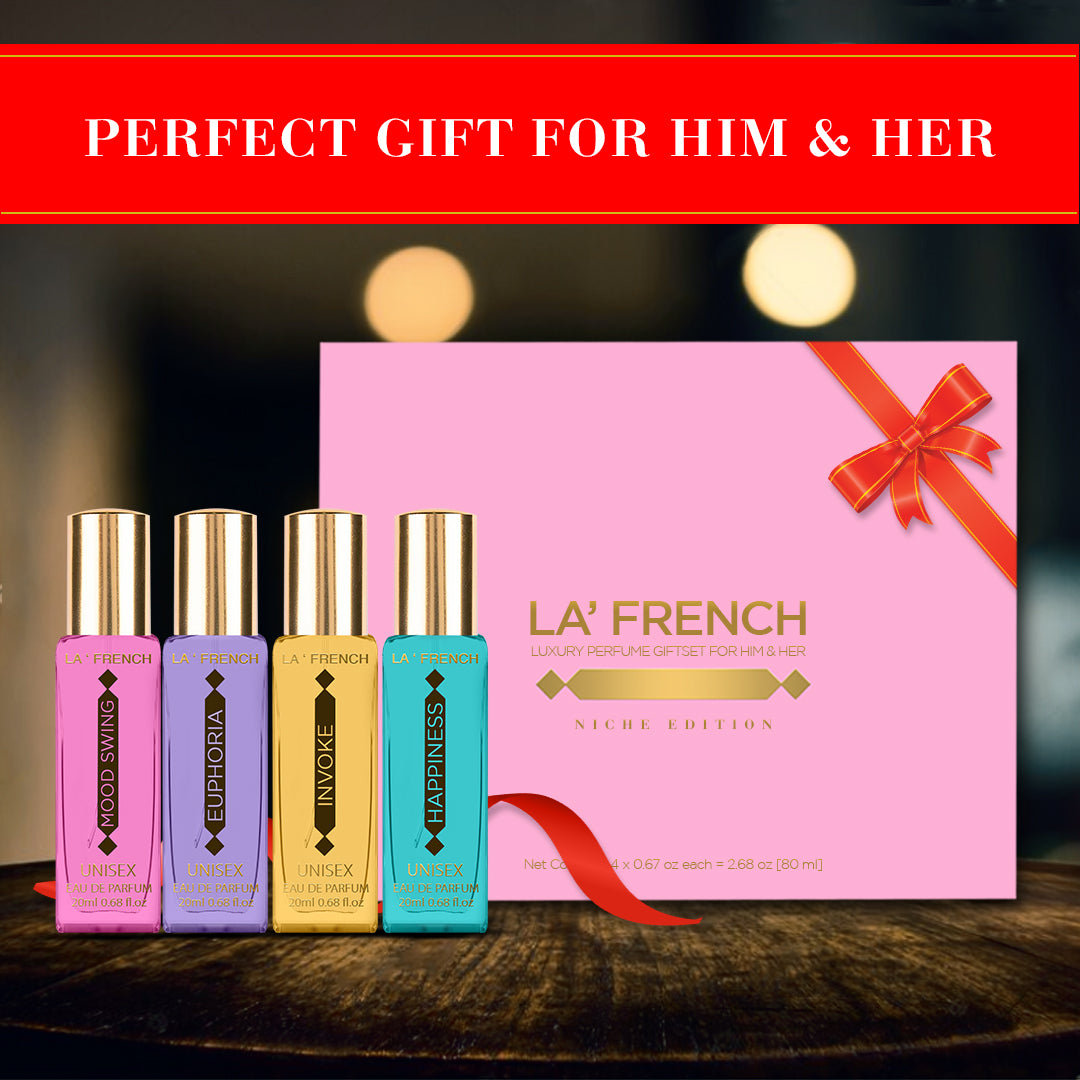 Niche Edition Unisex Luxury Perfume Gift Set 4x20ml - Euphoria | Mood Swing | Happiness | Invoke