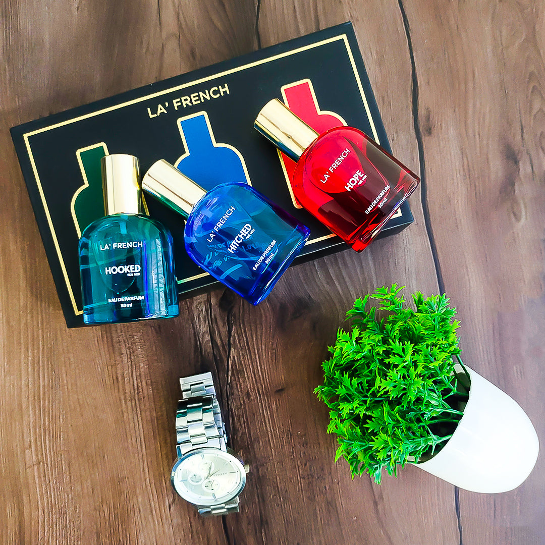Perfume Gift Set for Men 3x30ml - Hitched | Hooked | Hope