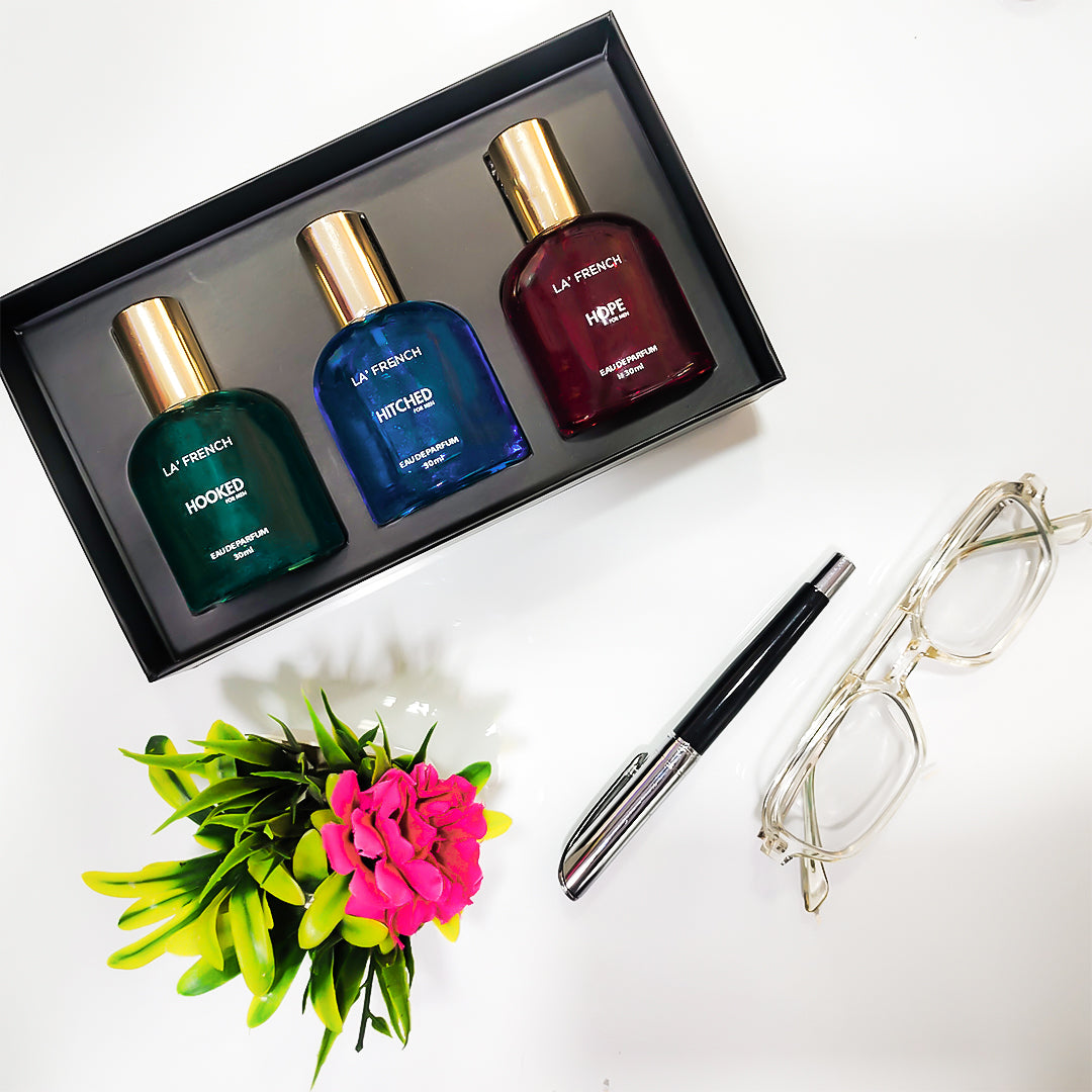 Perfume Gift Set for Men 3x30ml - Hitched | Hooked | Hope
