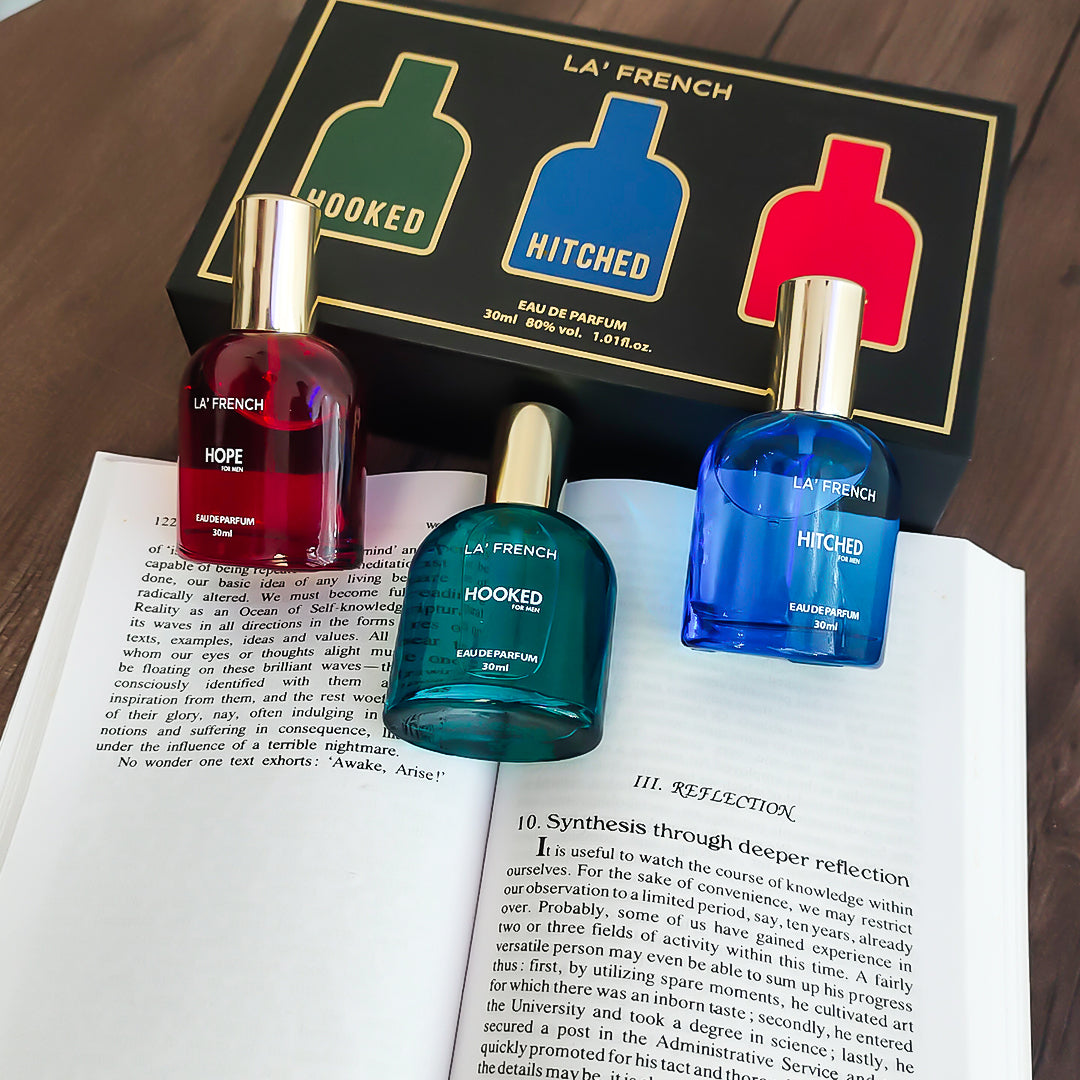 Perfume Gift Set for Men 3x30ml - Hitched | Hooked | Hope