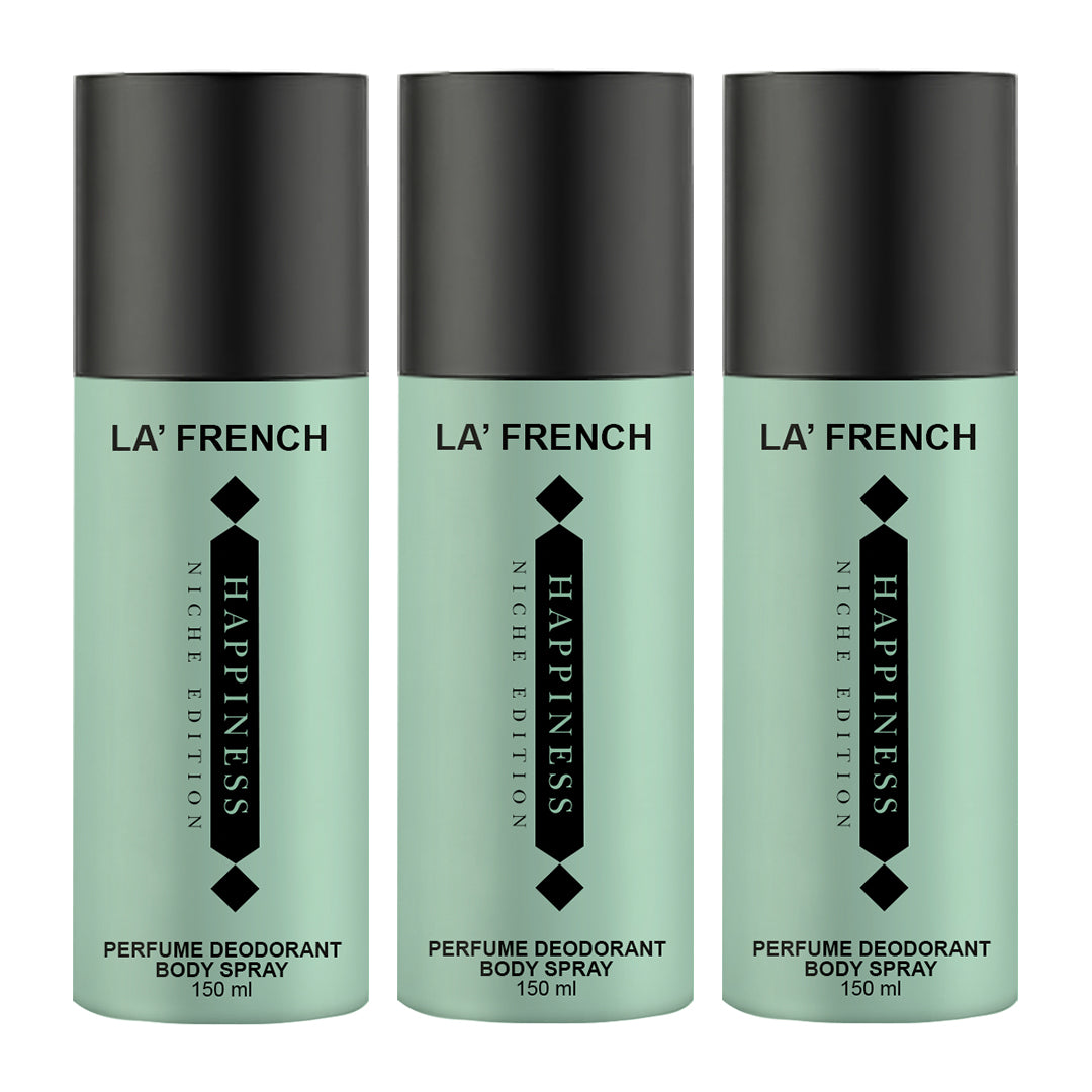 Happiness Combo Deodorant - 150 ml (Pack Of 3)