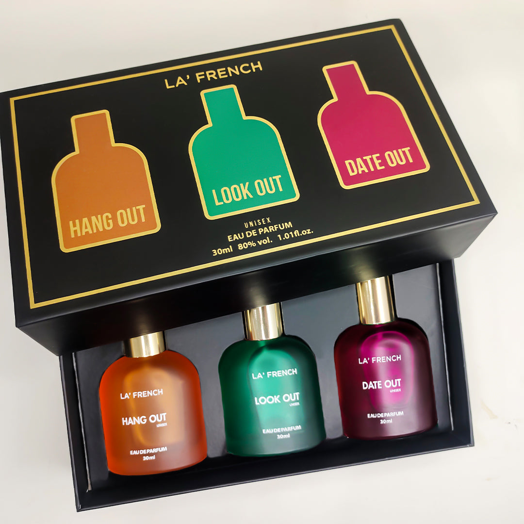 Perfume Gift Set for Men & Women 3x30ml - Hang Out | Look Out | Date Out