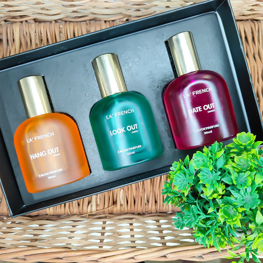 Perfume Gift Set for Men & Women 3x30ml - Hang Out | Look Out | Date Out
