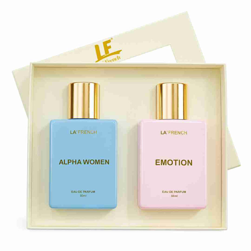 La French Alpha Women & Emotion Women Perfume Gift Set 50ml X 2 Pcs