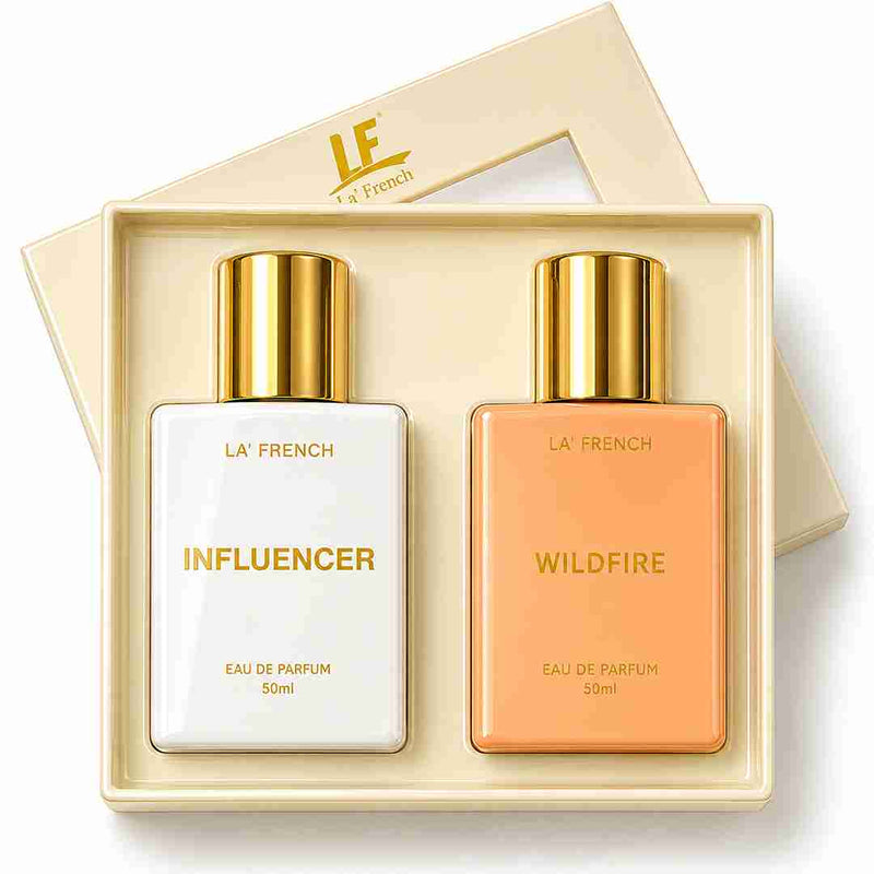 Influencer & Wildfire Perfume Combo for Men & Women 50ml Each | Long Lasting Luxury Eau De Parfum Duo