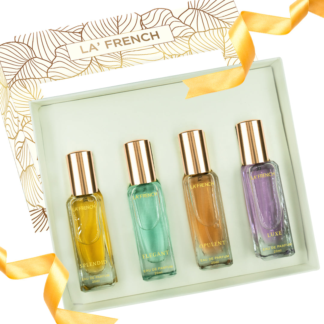 Elegant Perfume Gift Set for Him & Her, 4x20ml -Splendid | Opulent | Elegant | Luxe