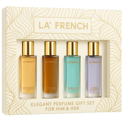 Elegant Perfume Gift Set for Him & Her, 4x20ml -Splendid | Opulent | Elegant | Luxe