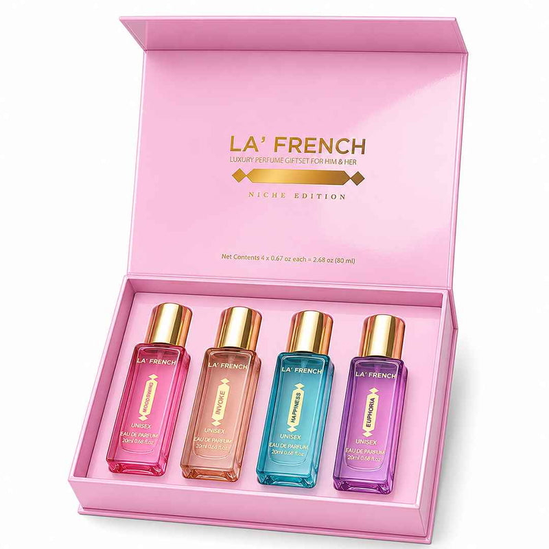 Niche Edition Unisex Luxury Perfume Gift Set 4x20ml - Euphoria | Mood Swing | Happiness | Invoke