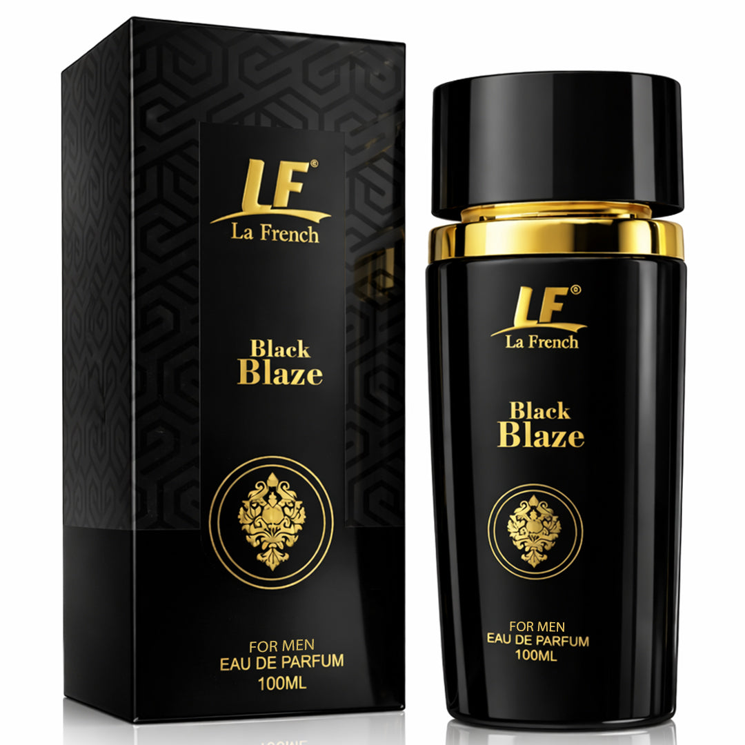 La French Black Blaze Premium Men's Perfume 100ml - Exquisite & Smokey Luxury Perfume - For Men Who Are Confident & Bold
