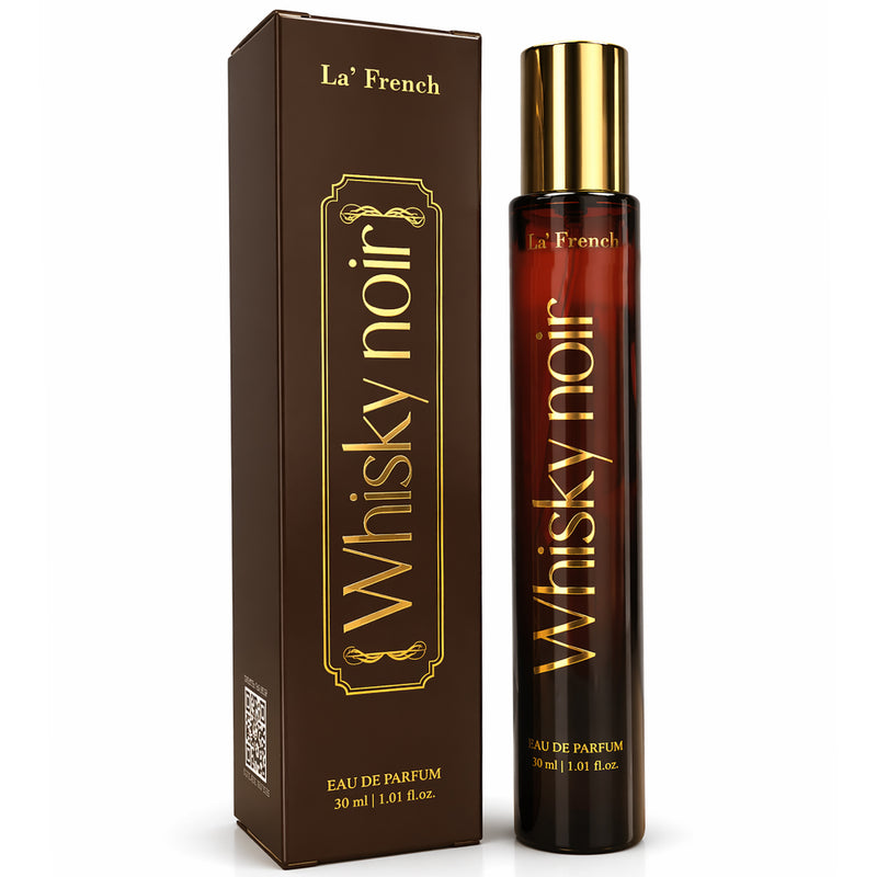 La French Whisky Noir Eau De Parfum 30ml | Premium Long-Lasting Bold Woody Perfume for Men