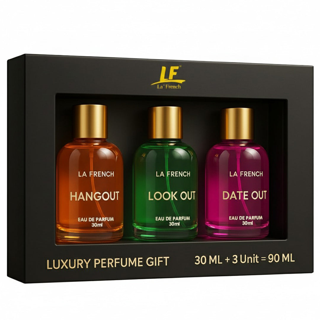 La French Perfume Gift Set for Men & Women 3x30ml - Hang Out | Look Out | Date Out