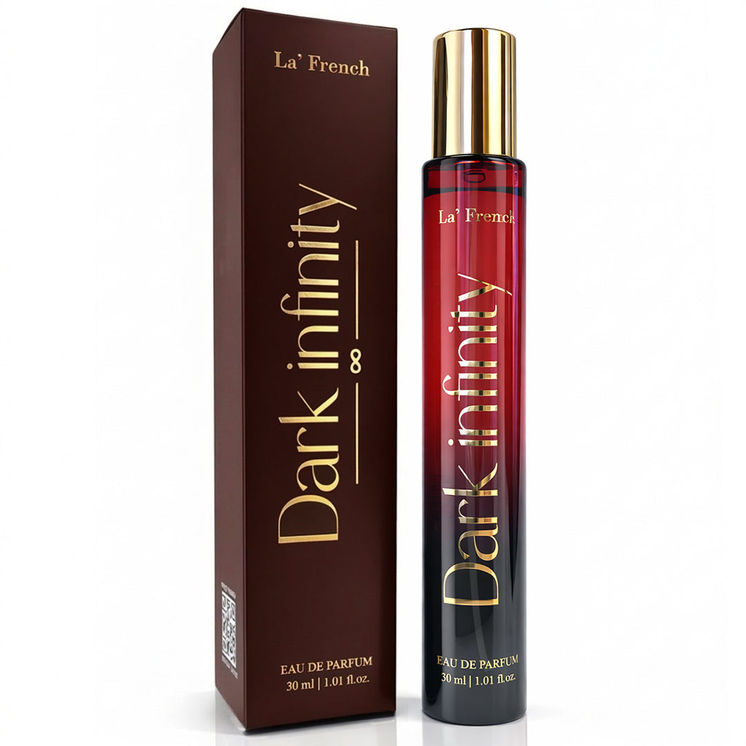 La French  Dark Infinity Perfume 30ml | Long Lasting Dark Woody Spicy Fragrance for Men & Women | Premium Unisex Eau De Parfum | Intense & Mysterious Scent