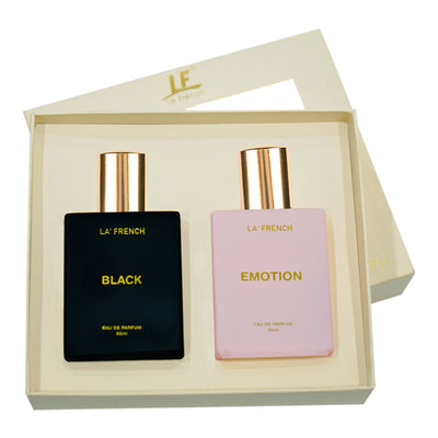 Black & Emotion Unisex Luxury Perfume Gift Set 50ml X 2 Pcs