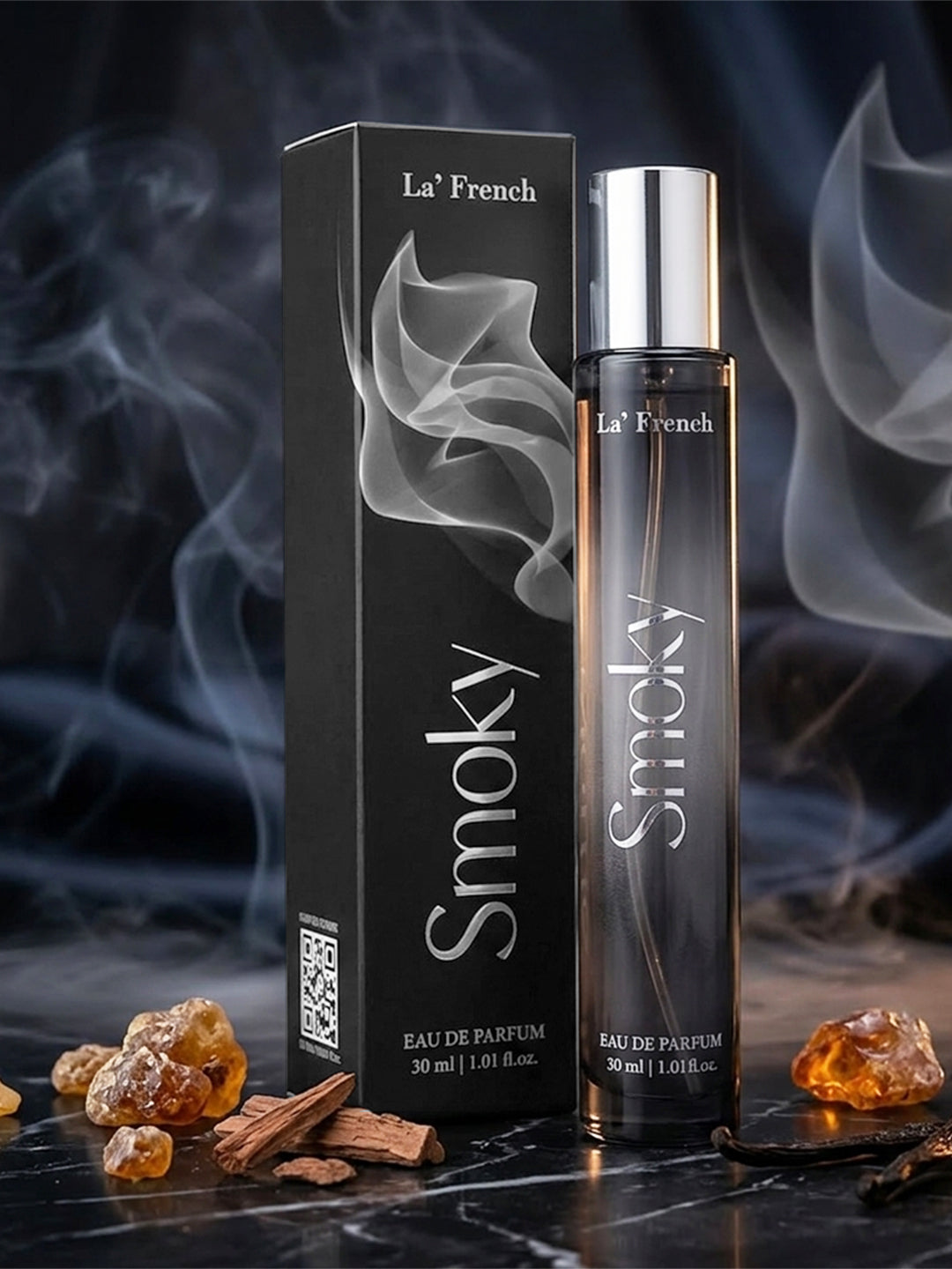 La French Smoky Perfume 30ml | Long Lasting Smoky Woody Spicy Fragrance for Men & Women | Premium Unisex Eau De Parfum | Dark & Intense Signature Scent