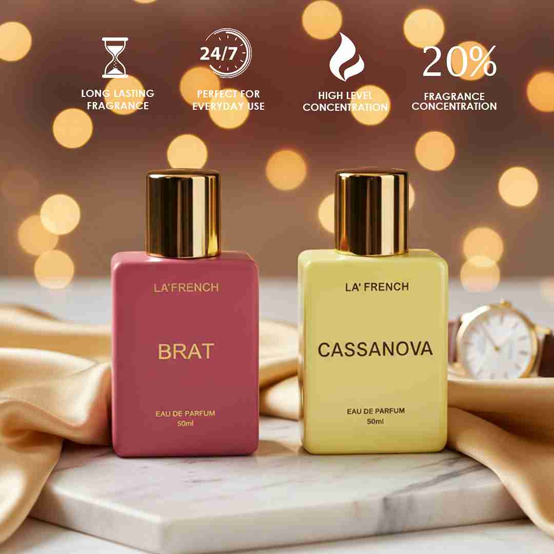 La French Brat & Cassanova Premium Unisex Perfume Gift Set Combo 50ml