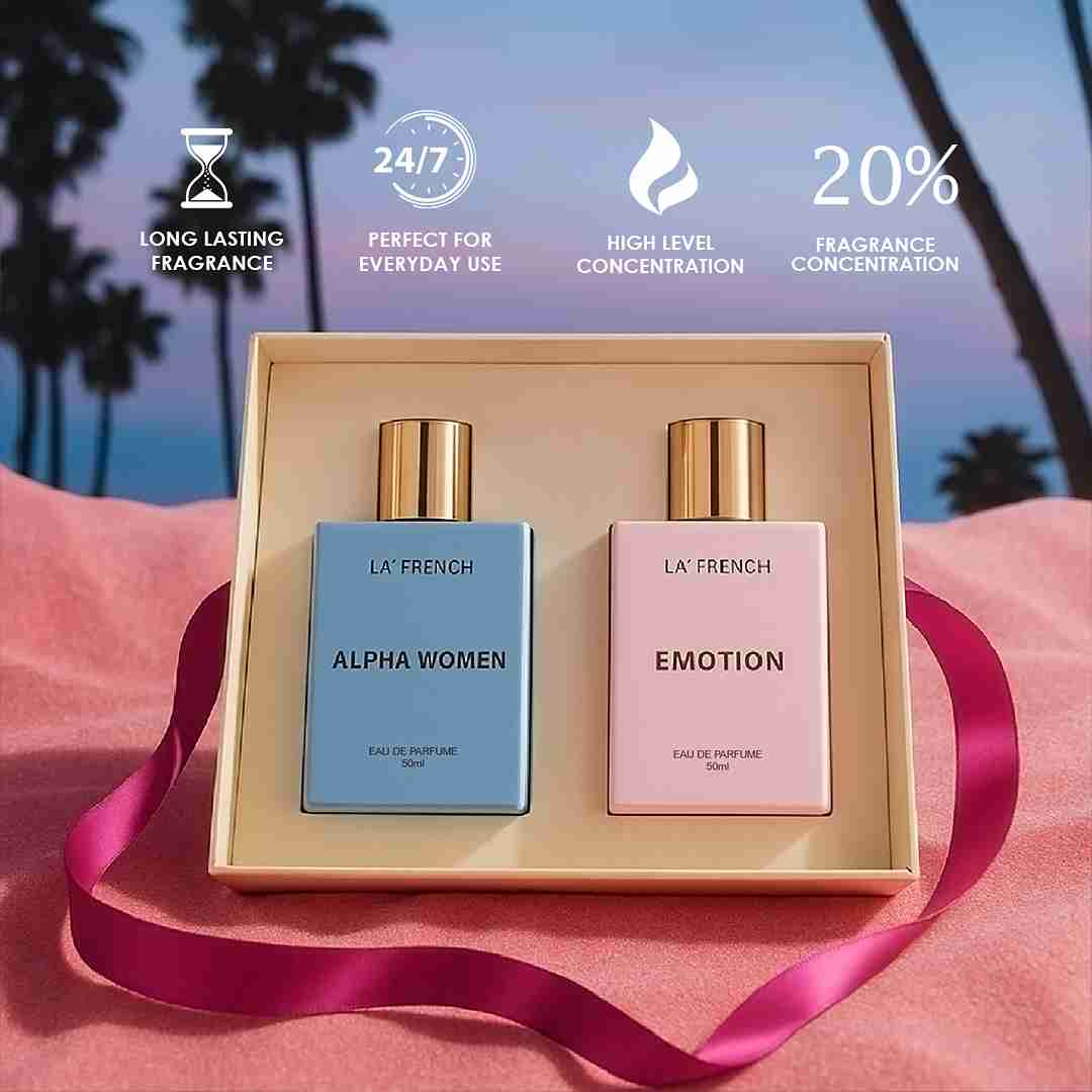 La French Alpha Women & Emotion Women Perfume Gift Set 50ml X 2 Pcs