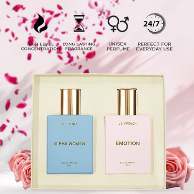 Alpha Women & Emotion Women Perfume Gift Set 50ml X 2 Pcs - hover