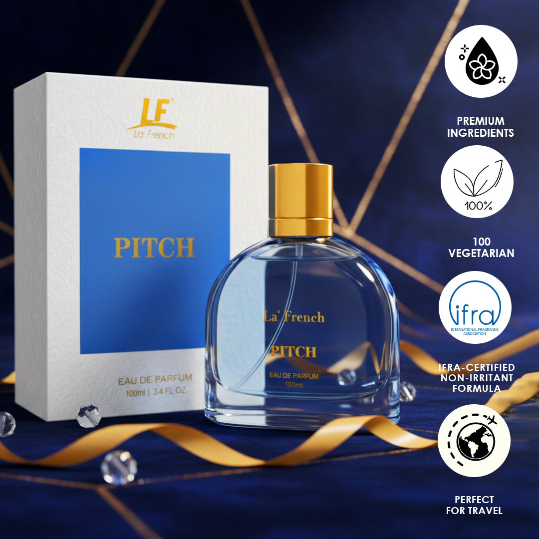 La French Pitch Unisex Perfume 100ml | Long-Lasting Premium Fragrance with Clary Sage, Lemon & Amber Notes | Refreshing, Elegant Scent for Office & Party