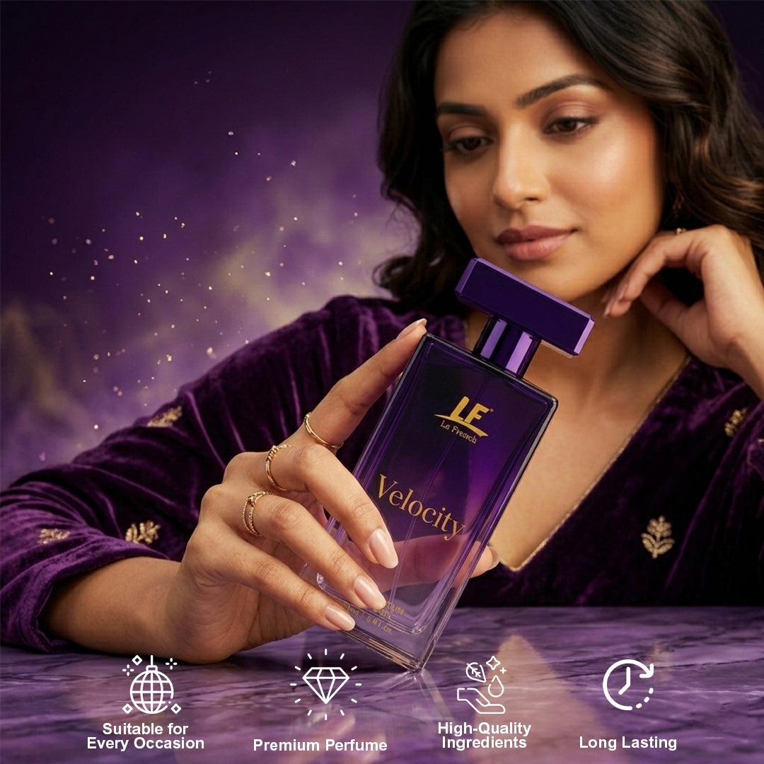 La French Velocity Perfume for Women 100ml – Long Lasting Eau De Parfum | Fresh Floral Bergamot Amber Sandalwood Fragrance