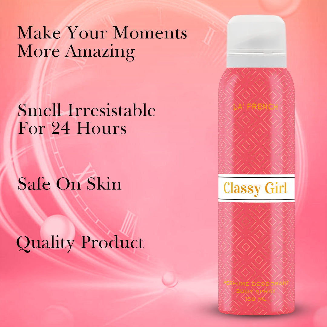 Classy Deodorant Body Spray for women, 150ml