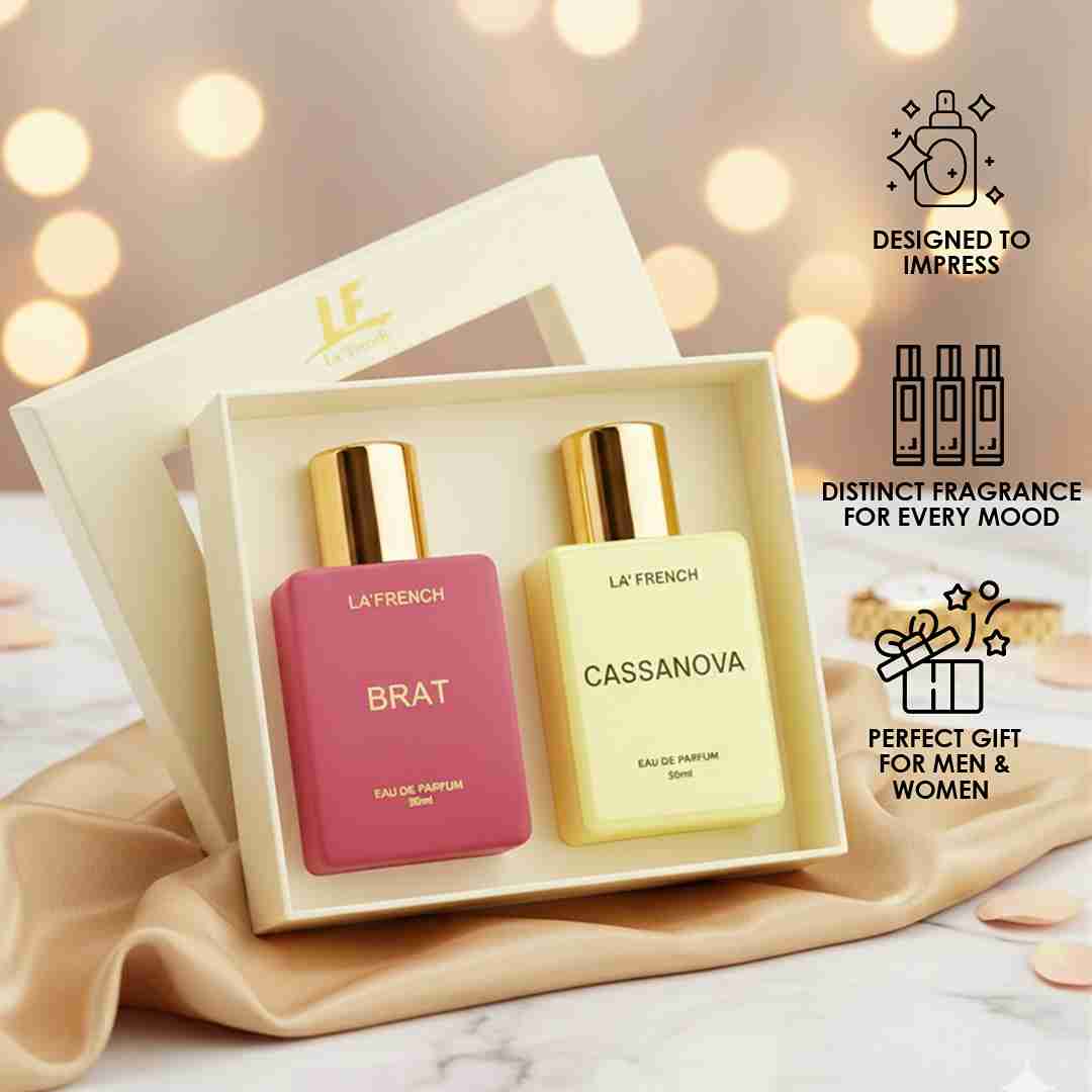 La French Brat & Cassanova Premium Unisex Perfume Gift Set Combo 50ml