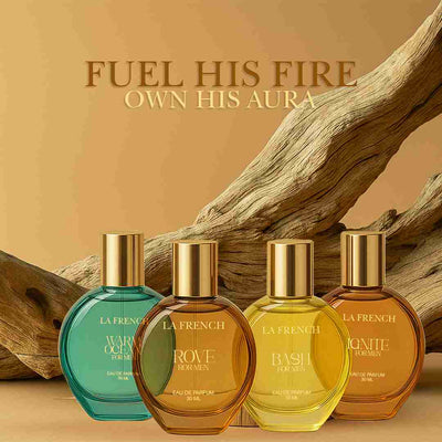 La French Luxury Perfume Gift Set for Men 4x30ml - Ignite | Warm Ocean | Rove | Bash - hover