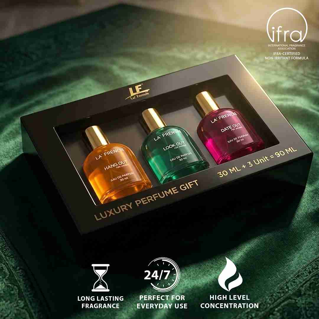 La French Perfume Gift Set for Men & Women 3x30ml - Hang Out | Look Out | Date Out