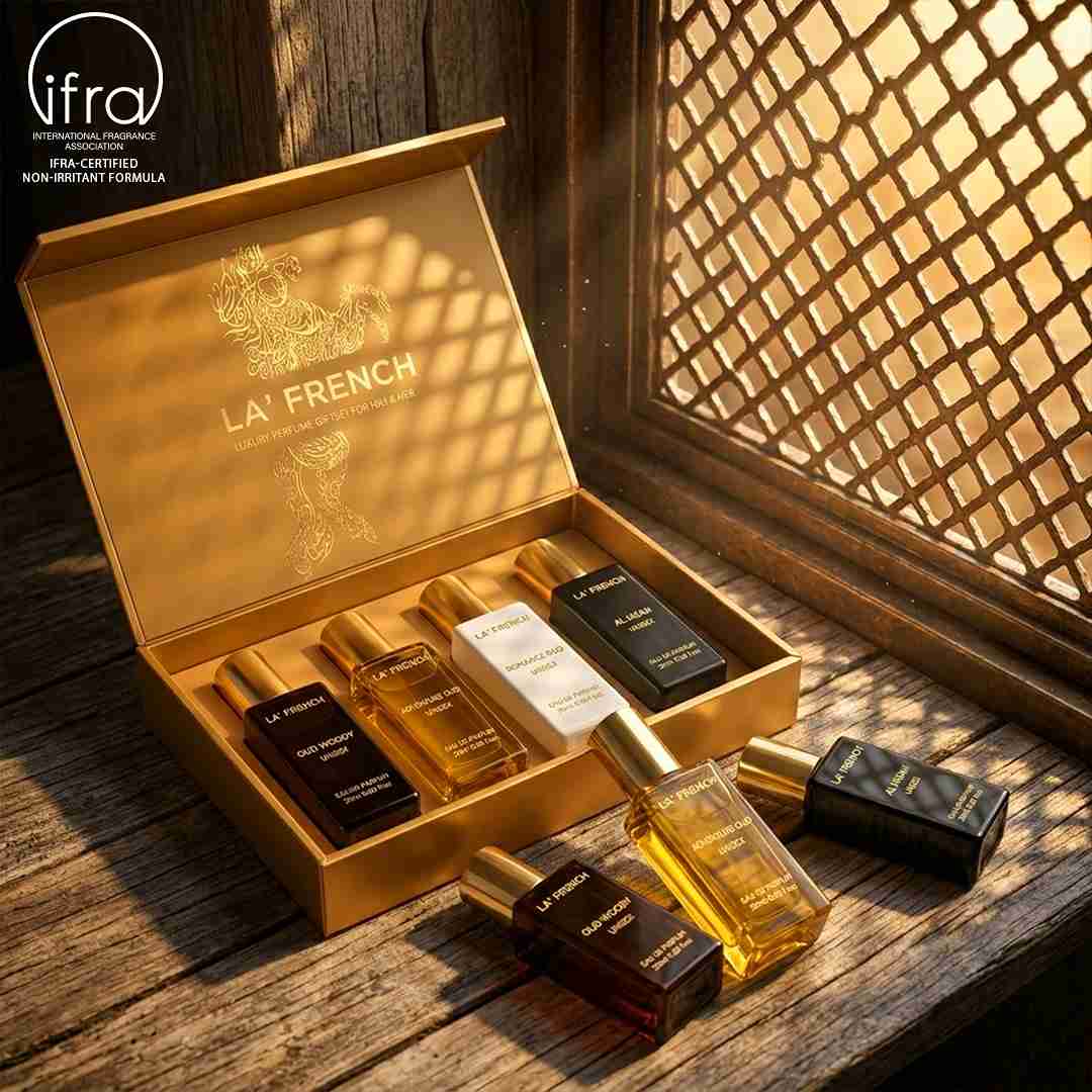 Oudh Perfume Gift Set 4x20ml - Adventure Oud | Romance Oud | Al Hisan | Oud Woody