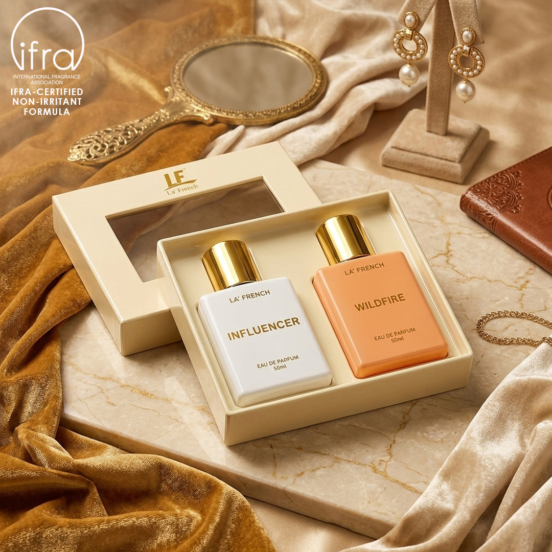 Influencer & Wildfire Perfume Combo for Men & Women 50ml Each | Long Lasting Luxury Eau De Parfum Duo
