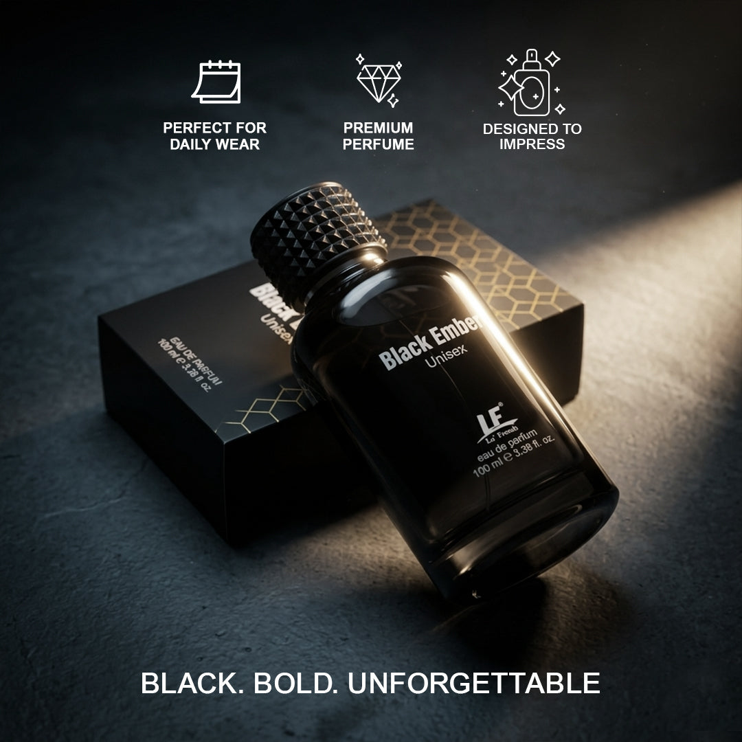La French Black Ember Unisex Perfume 100ml | Long Lasting Premium EDP for Men & Women