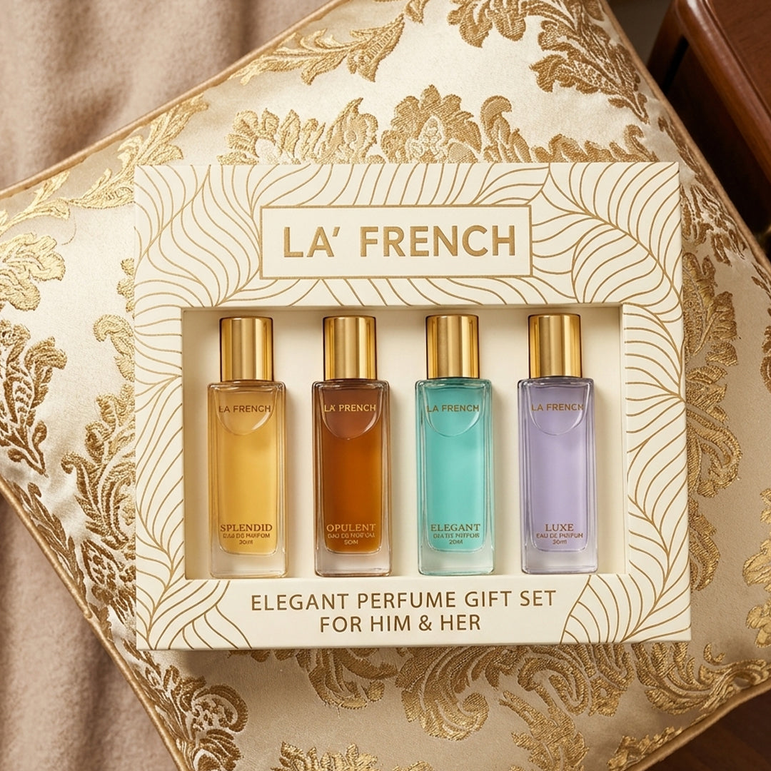 Elegant Perfume Gift Set for Him & Her, 4x20ml -Splendid | Opulent | Elegant | Luxe